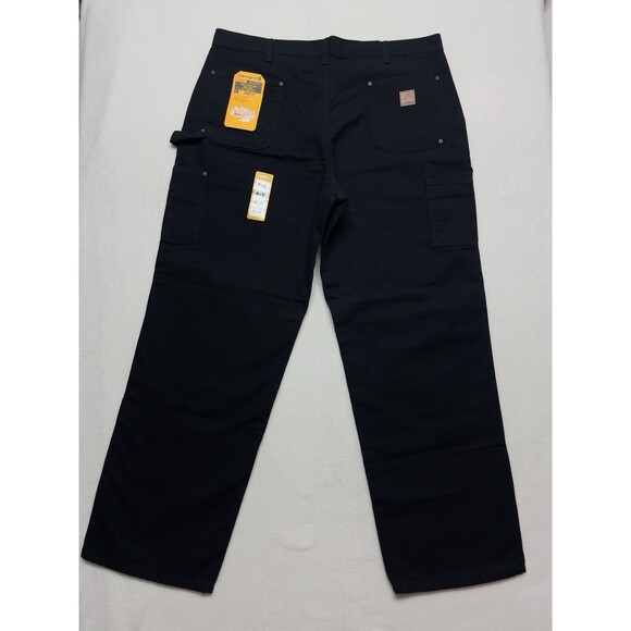 Carhartt Loose Fit Washed Duck Double-Front Black Utility Work Pant Men's 40x32 - Picture 2 of 15